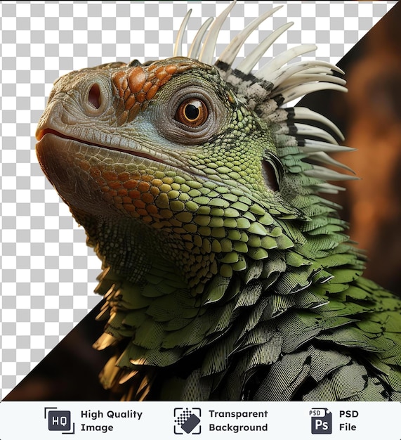 PSD psd avec photographe réaliste transparent zoologiste _ s comportement animal le lézard