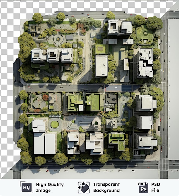 PSD psd avec une photographie réaliste transparente planificateur urbain_planification urbaine