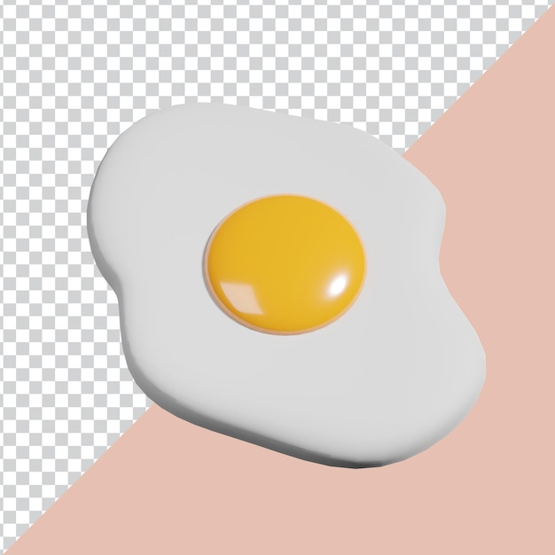 PSD piatto minimo dell'uovo fritto 3D