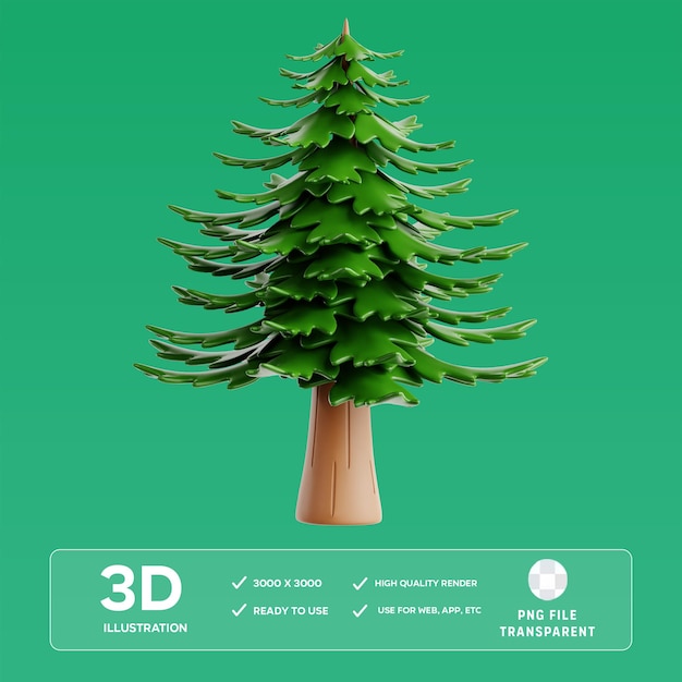 PSD-Pine 3D-Illustration