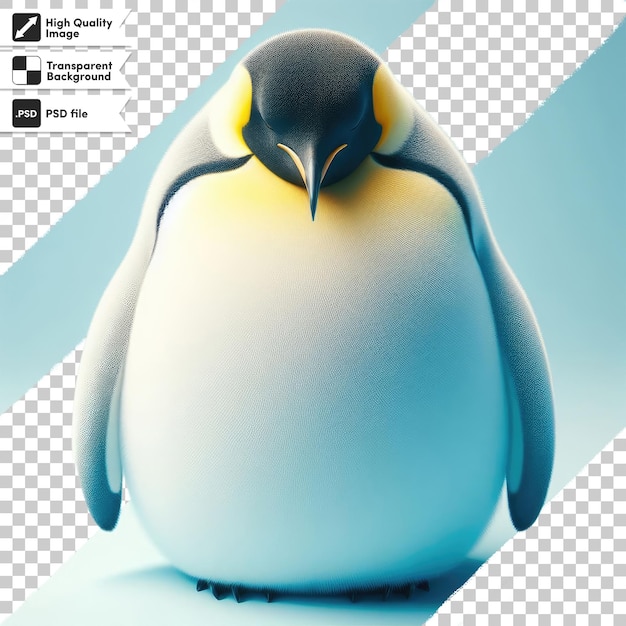 PSD psd le pingouin royal sur fond transparent avec couche de masque modifiable