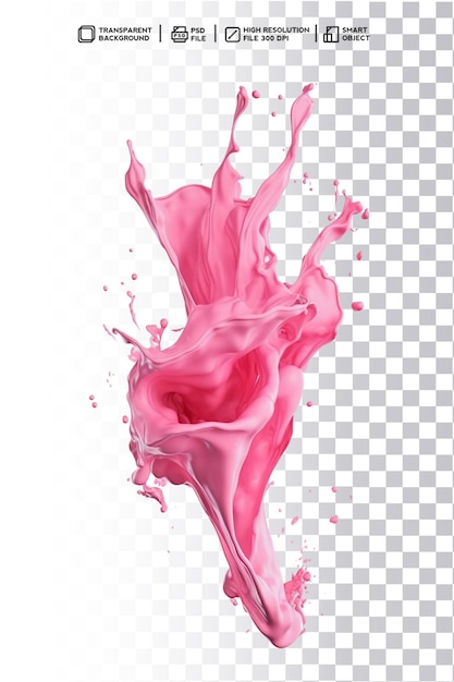 PSD psd pink splash auf transparentem hintergrund