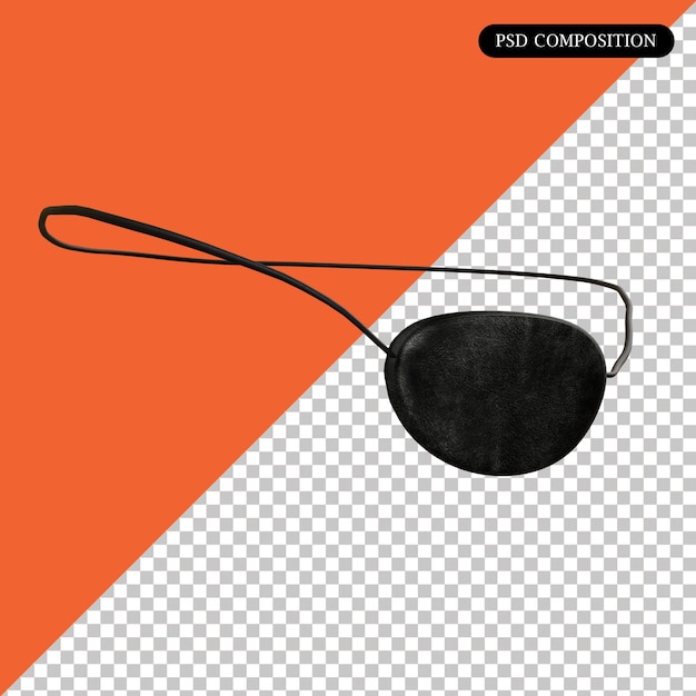 PSD Pirate Eye Patch renderizado en 3D aislado
