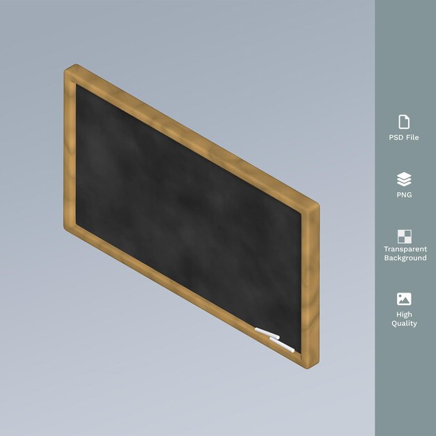 PSD pizarra en blanco 3d