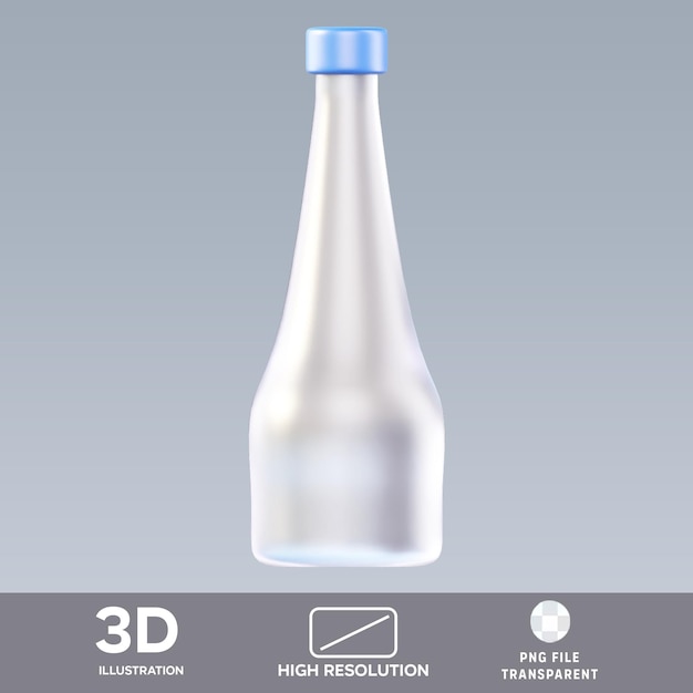 PSD Plastikflaschen in 3D-Illustration