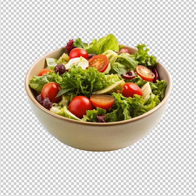 PSD psd de un plato de ensalada sobre un fondo transparente