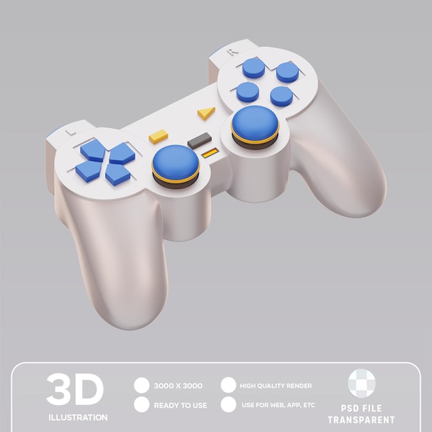 PSD playstation 5 joystick 3D Illustrazione
