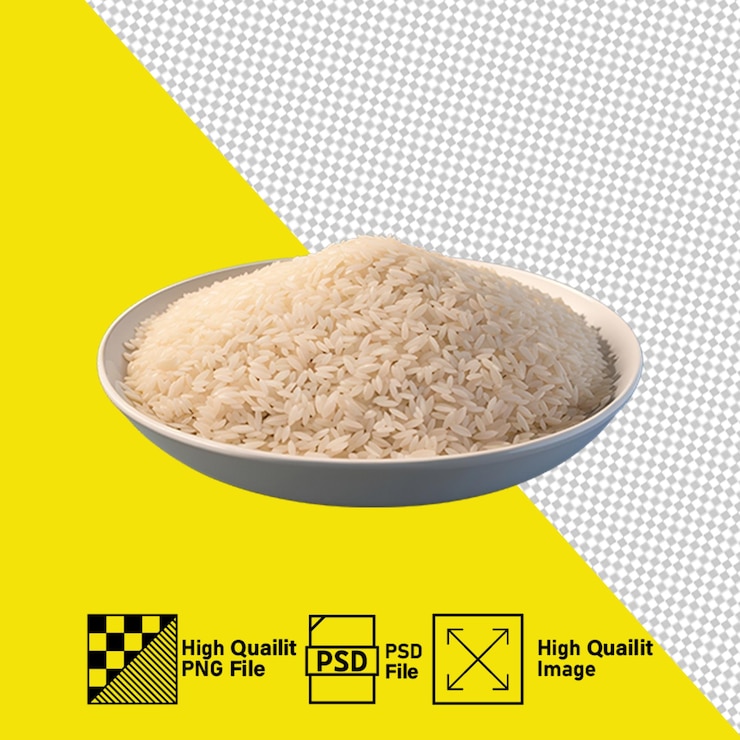 PSD psd png arroz y fondo transparente