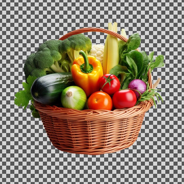 PSD psd png de uma mistura de legumes frescos