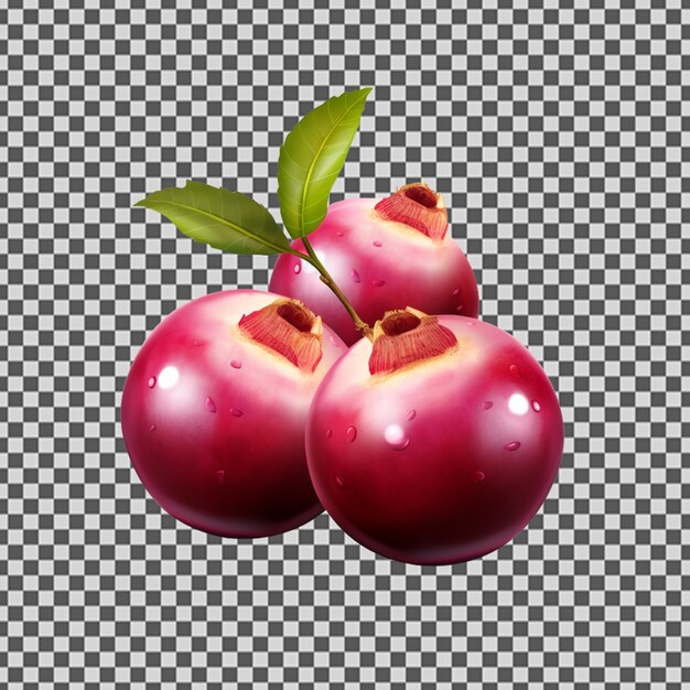 PSD psd png d'un délicieux fruit de mangoustine