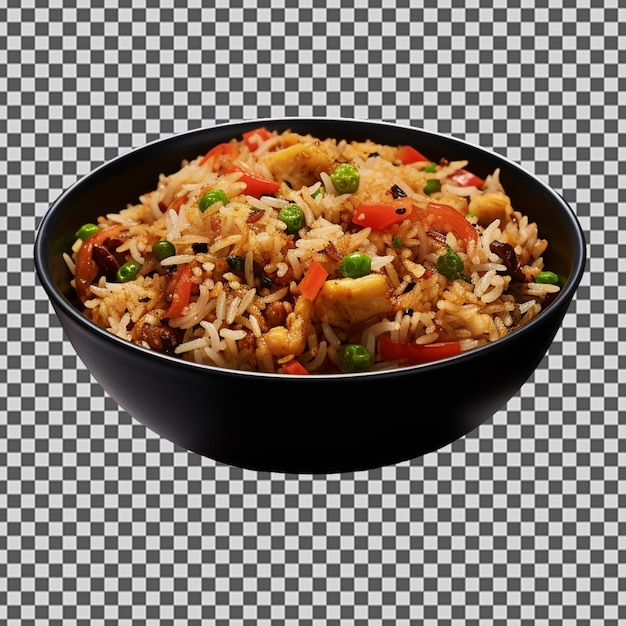 PSD psd png d'un délicieux riz frit au poivre noir