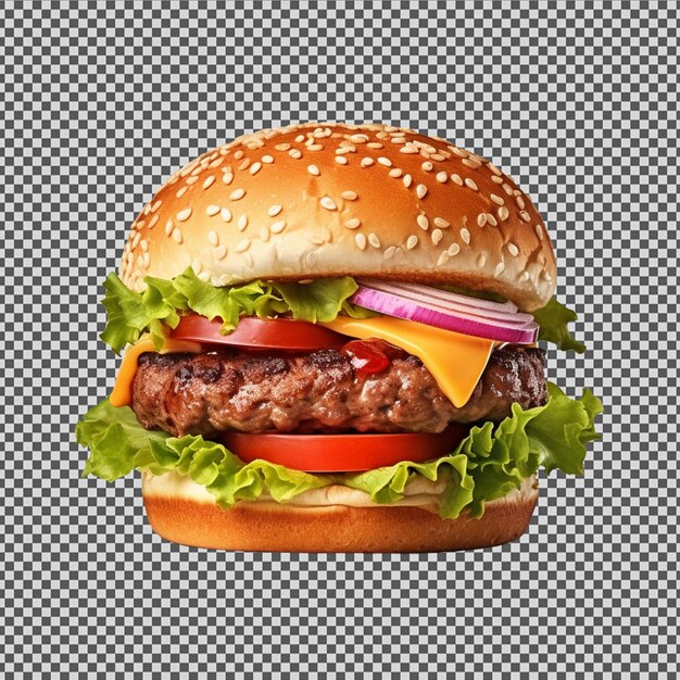 PSD psd png de una deliciosa hamburguesa de estilo deslizante