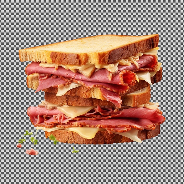 Psd png de un delicioso sándwich de euben