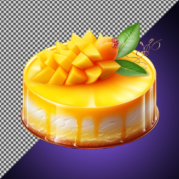 PSD psd png d'un gâteau à la mangue