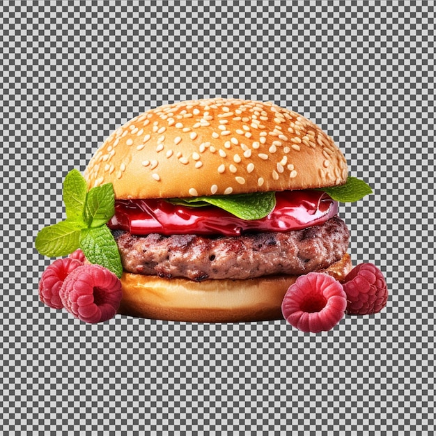 PSD psd png de una hamburguesa roja