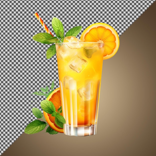 PSD psd png de un jugo de naranja