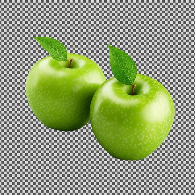 PSD psd png de una manzana verde