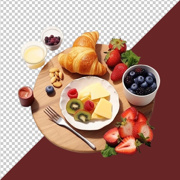 PSD psd et png petit déjeuner fraîchement isolé sur fond transparent