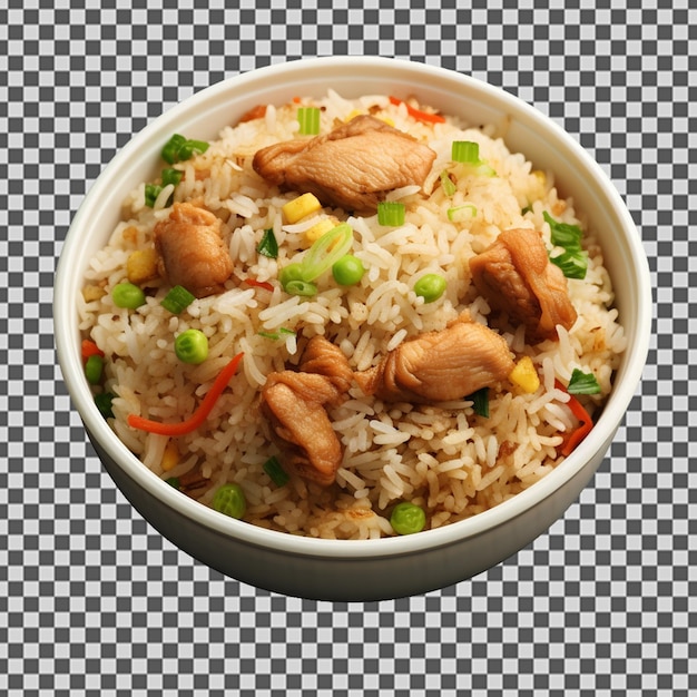 PSD psd png de un sabroso arroz frito de pollo