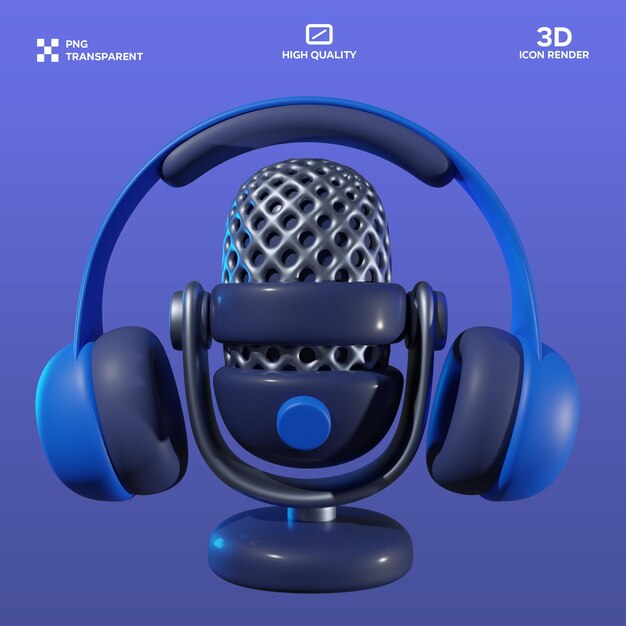 PSD Podcast 3D-Illustration