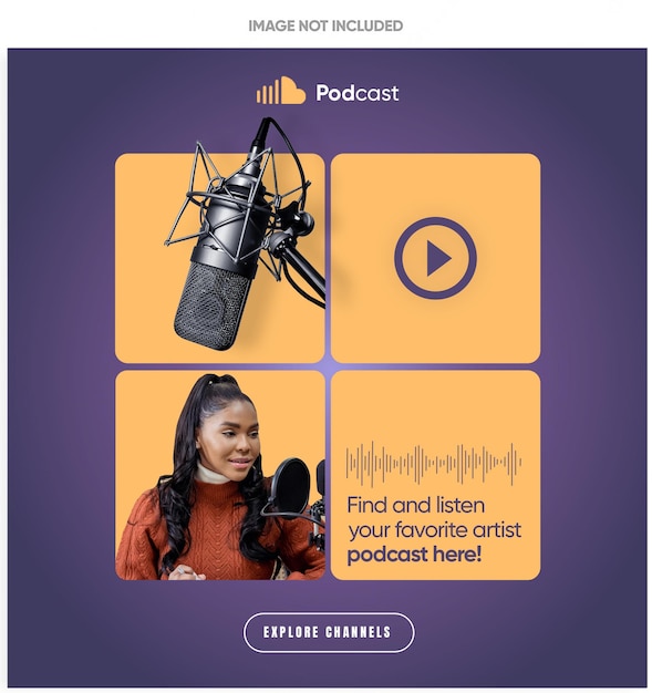 PSD-Podcast-Talkshow-Instagram-Beitragsdesign oder Poster-Social-Media-Beitrag bearbeitbare PSD