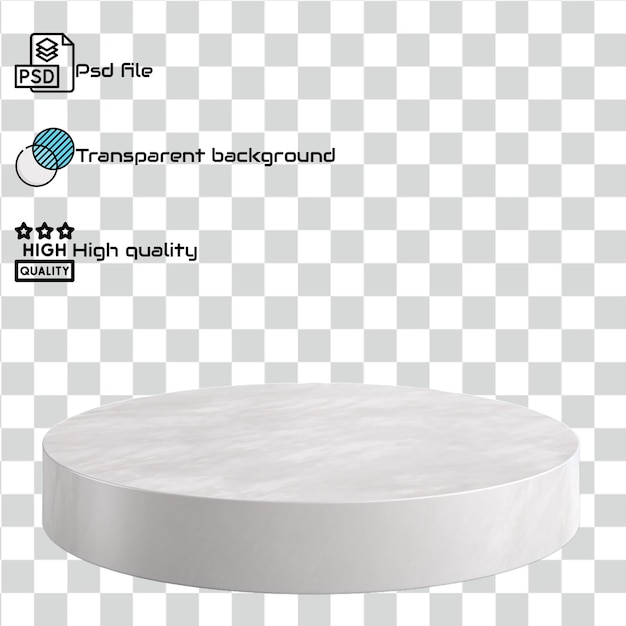 Psd Podium de mármol con fondo transparente