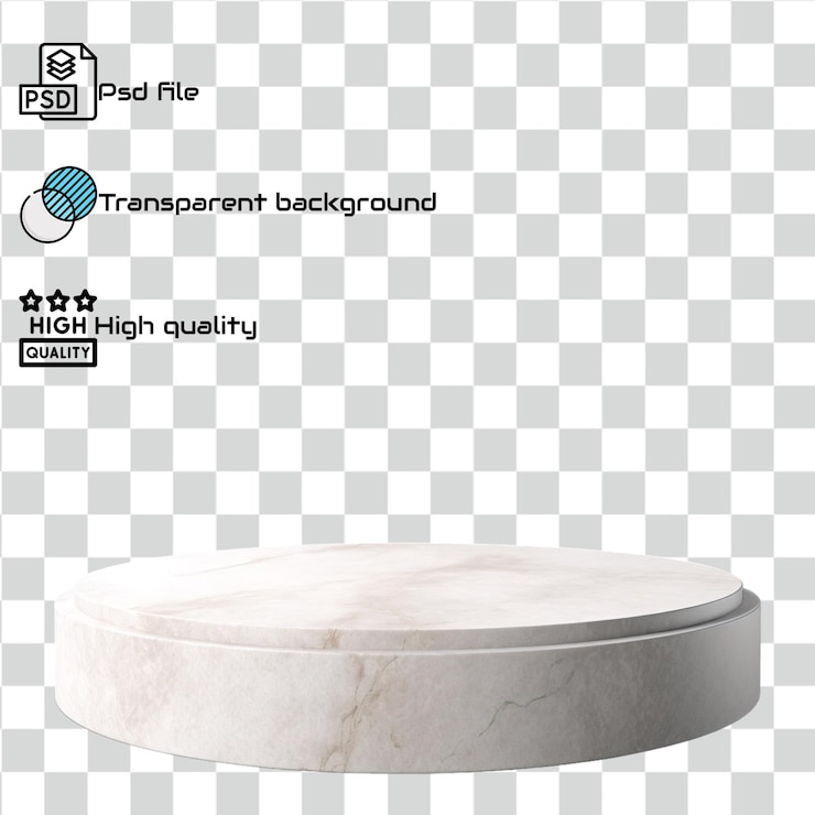 PSD psd podium de mármol con fondo transparente