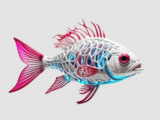 PSD psd d'un poisson sur un fond transparent