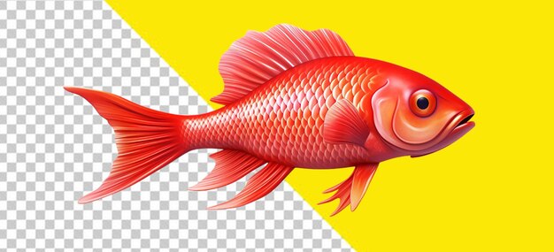 PSD psd d'un poisson sur fond transparent