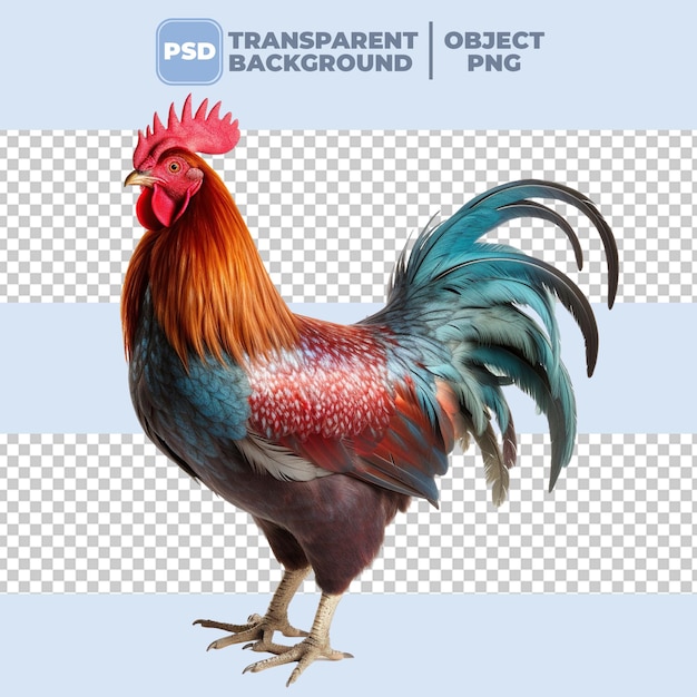 PSD psd un pollo de fondo transparente png