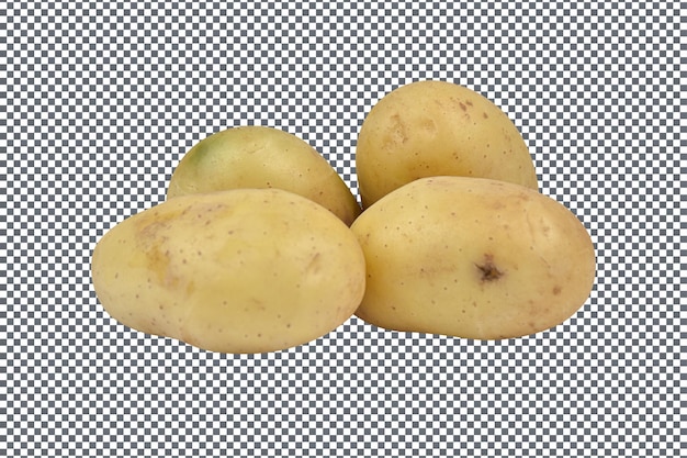 PSD Des pommes de terre isolées sur un fond transparent