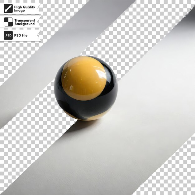 psd pool ball on transparent background with editable mask layer
