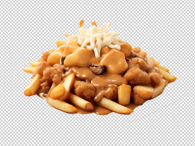 PSD psd poutine png em um fundo transparente