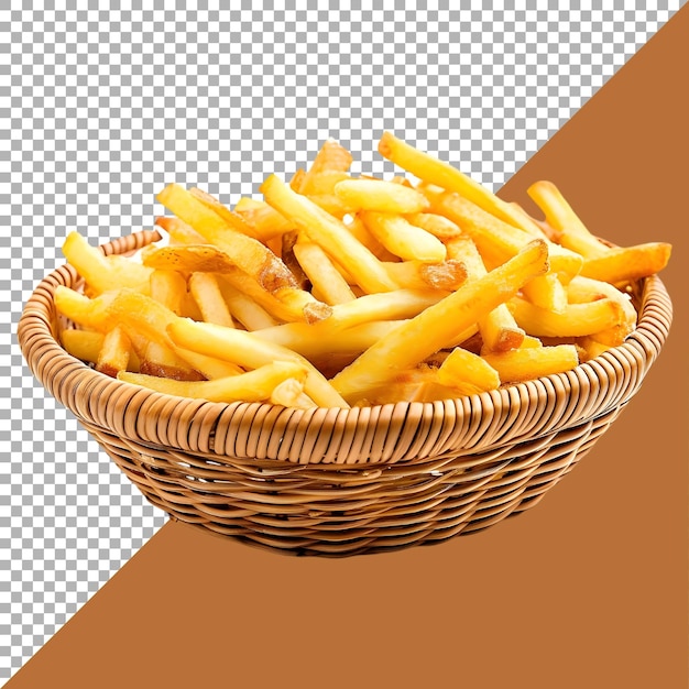 PSD Premium Datei Png von Karte mit Pommes Frites gegen weißen Hintergrund