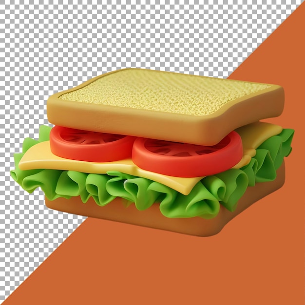 PSD Premium Datei Png von Sandwich gegen weißen Hintergrund