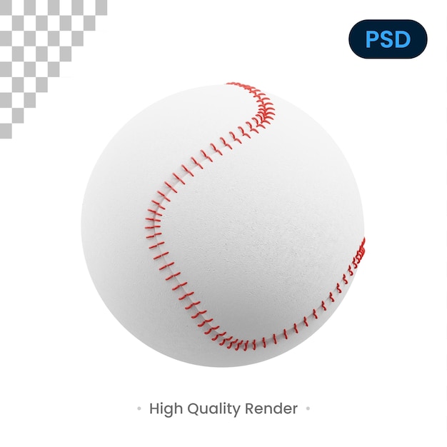 PSD psd premium de ícone 3d de beisebol