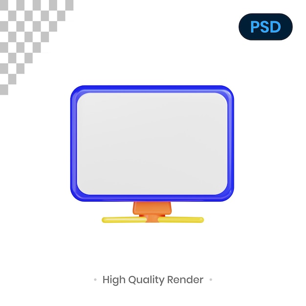 Psd premium de ilustração de renderização em 3D do dispositivo