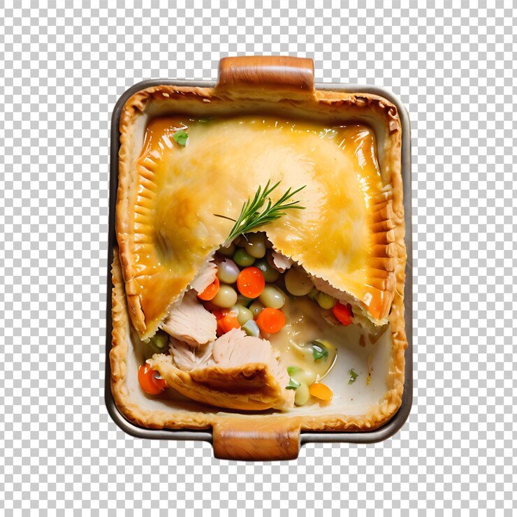 PSD psd premium delicious pot pie salgado isolado em fundo transparente