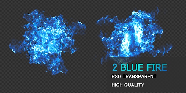 PSD premium de diseño de fuego azul