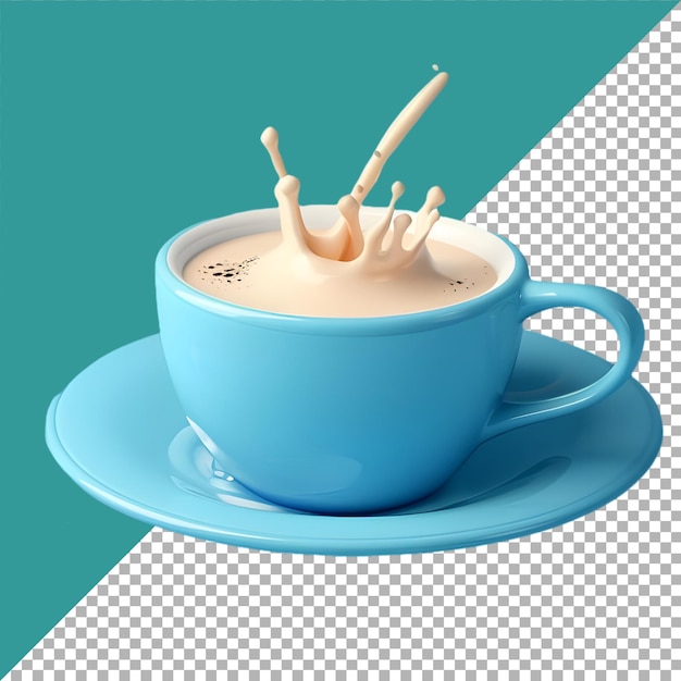 PSD Premium File Png de xícara de chá de café contra fundo branco