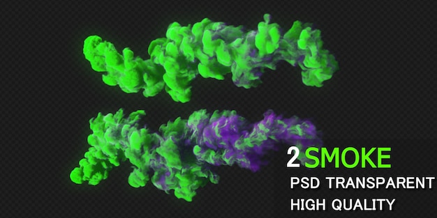 Psd Premium De Fumée Colorée