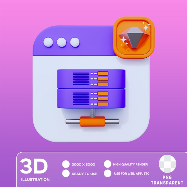 PSD psd-premium-hosting 3d-illustration