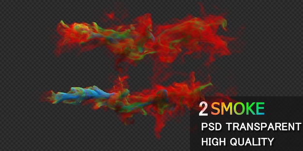 Psd premium de humo de colores