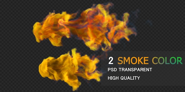 Psd premium de humo de colores