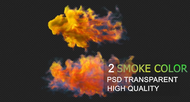 Psd Premium de humo de colores