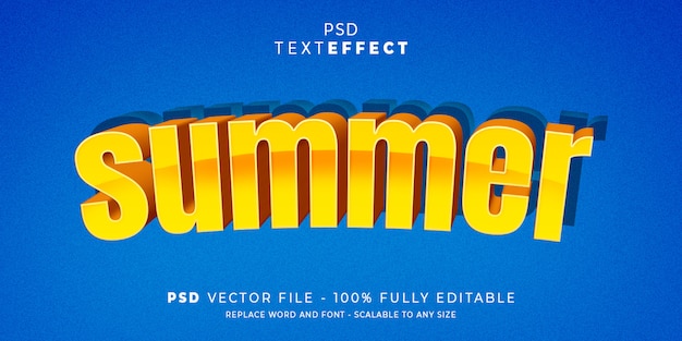 PSD premium stile effetto testo vacanze estive