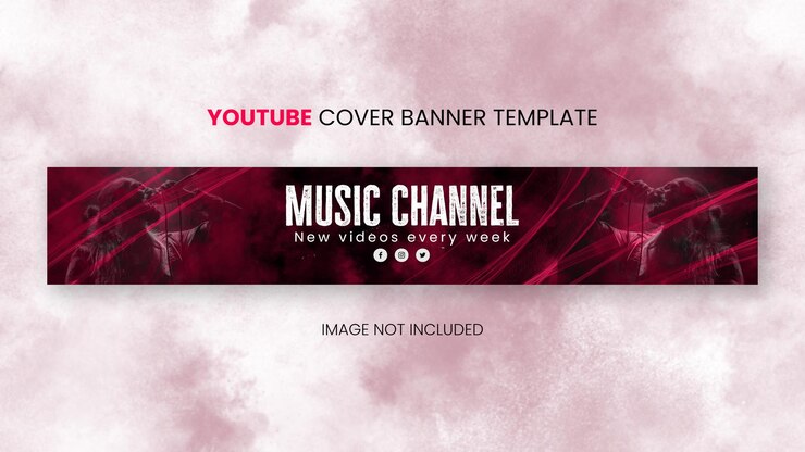 PSD professionelles YouTube-Cover-Banner für soziale Medien, Post-Design