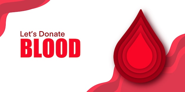 PSD Projeto de cartaz de conscientização do dia do doador de sangue com gota de sangue