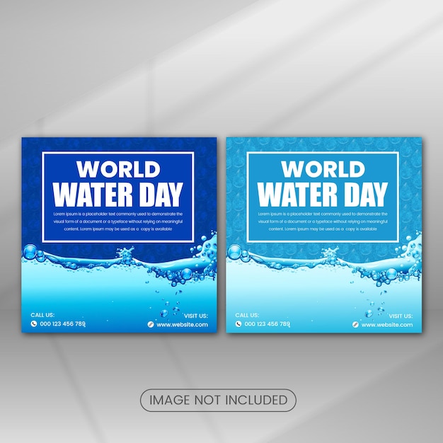 PSD psd publicación en redes sociales del día mundial del agua diseño