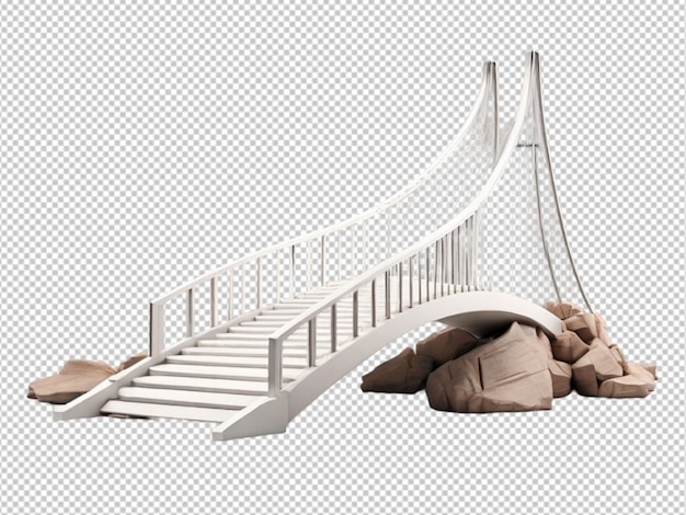 PSD psd de un puente 3d en un fondo transparente